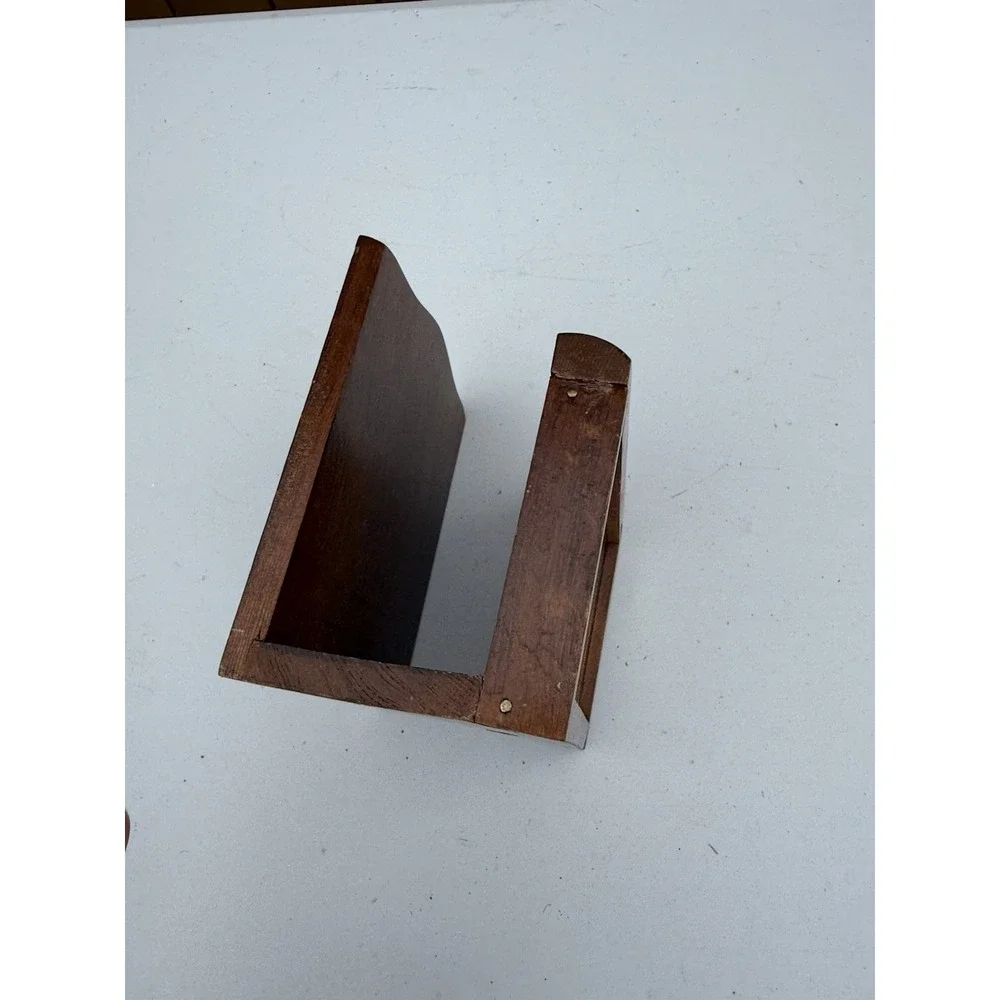 Vintage Wooden Letter‎ Napkin Holder Mirror Artificial Flowers Butterfly Mirror